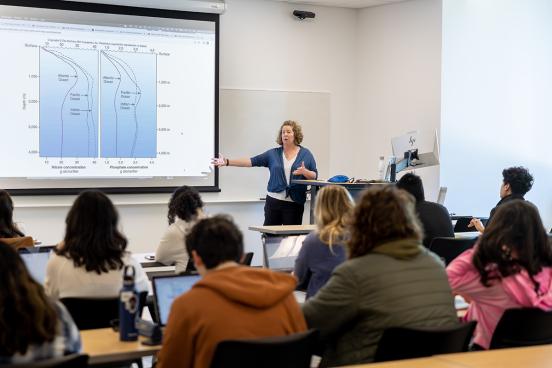 Students in a classroom attending a lecture