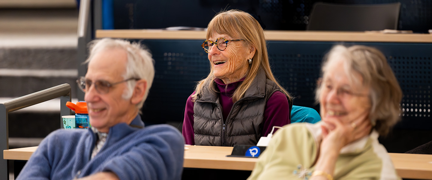 A group of seniors attending an OLLI course preview